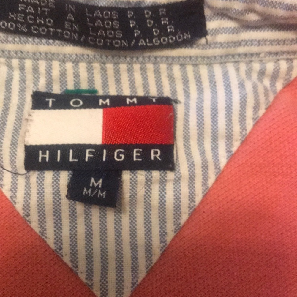Pink Tommy Hilfiger button up polo